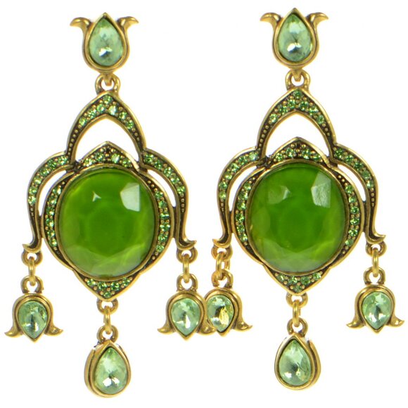 Vintage Oscar de la Renta Crystal Drop Earrings